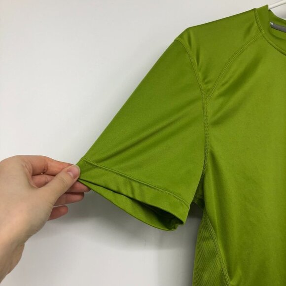 Marmot lime green ruched  sides athletic t shirt crewneck small - Picture 9 of 14